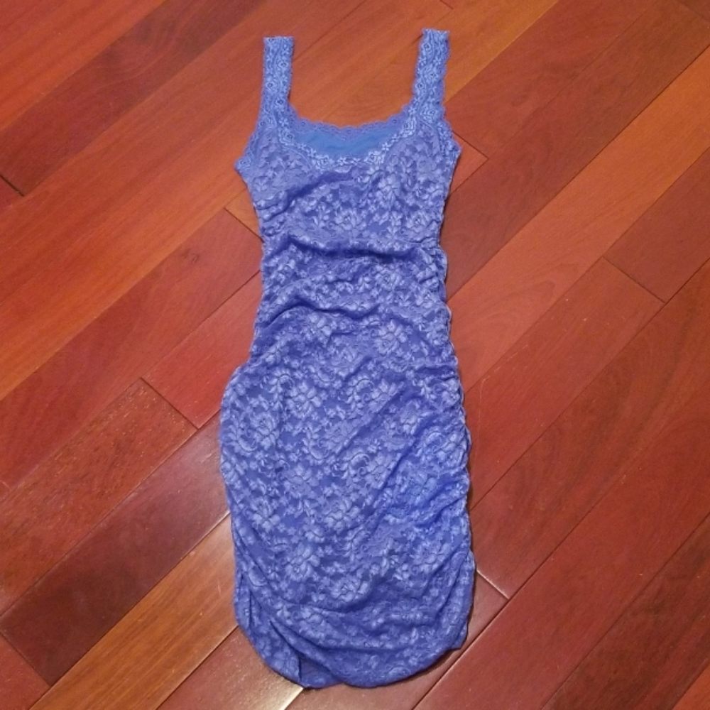 Lace Tank Dress Ruched sides - Picture 3 of 5